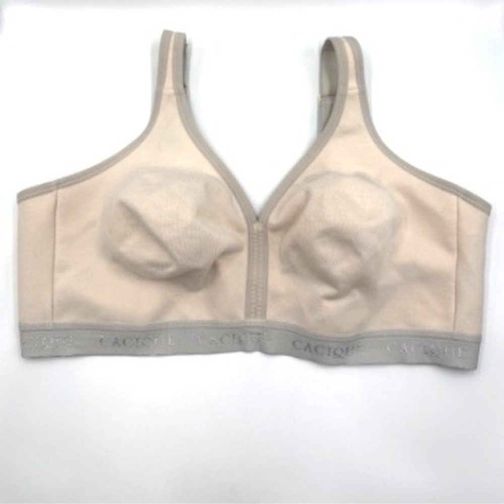 Cacique Womens Beige Unlined Full Coverage Wire Free Bra 44DD‎ Lane Bryant 1362